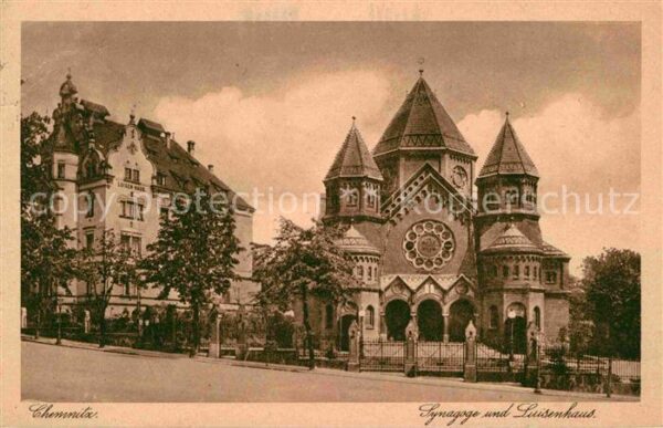 Chemnitz Synagoge und Luisenhaus