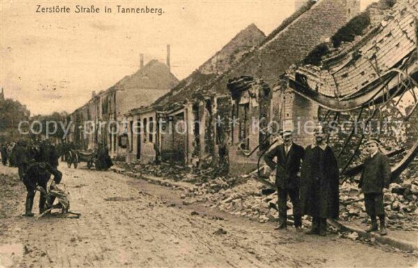 Tannenberg Ostpreussen zerstoerte Strasse