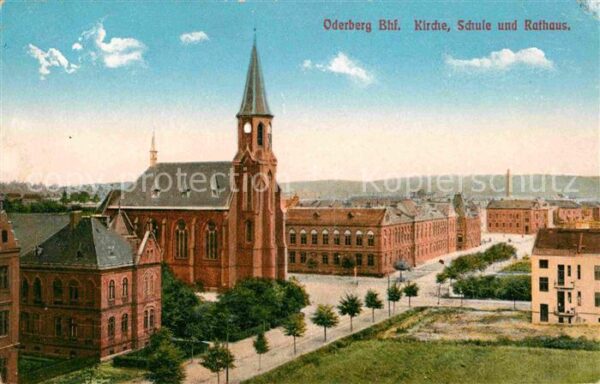 Oderberg Bohumin Czechia Kirche Bahnhof Rathaus