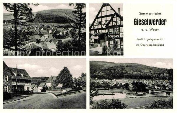 Gieselwerder Teilansichten Fachwerkhaus Panorama