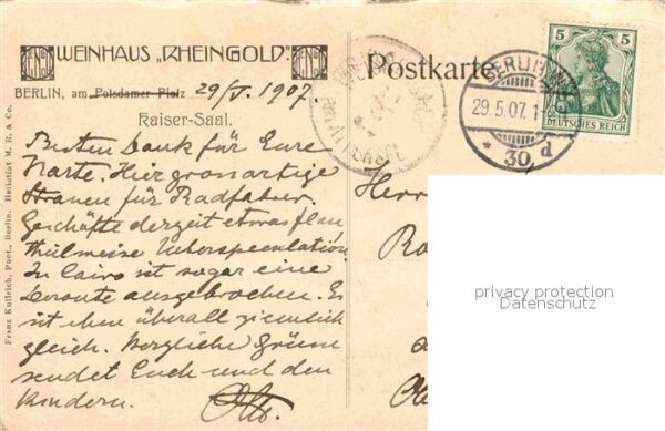 Berlin Weinhaus Rheingold Kaiser Saal – Bild 2