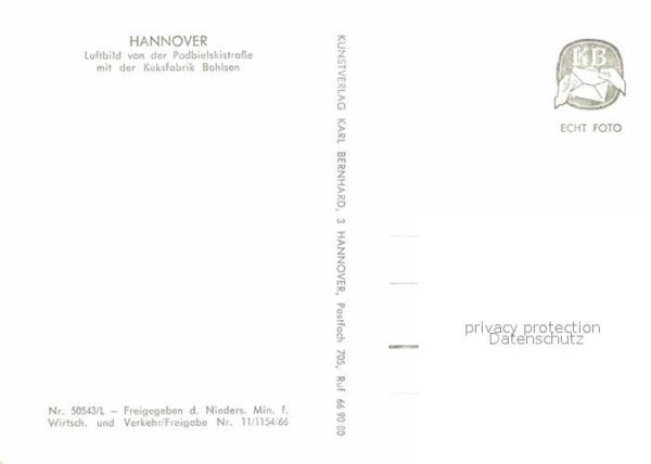 Hannover Fliegeraufnahme Podbielskistrasse mit Keksfabrik Bahlsen – Bild 2