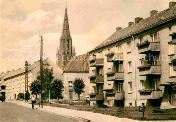 Demmin Mecklenburg Vorpommern Neubauten Frauenstrasse Kirche