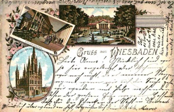 Wiesbaden Colonnaden Curhaus Ev Hauptkirche