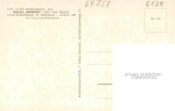 Luetzel-Wiebelsbach Pension Berghof – Bild 2