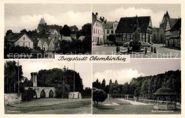 Obernkirchen Stiftskirche Marktplatz Bad Sonnenbrink Ehrenmal