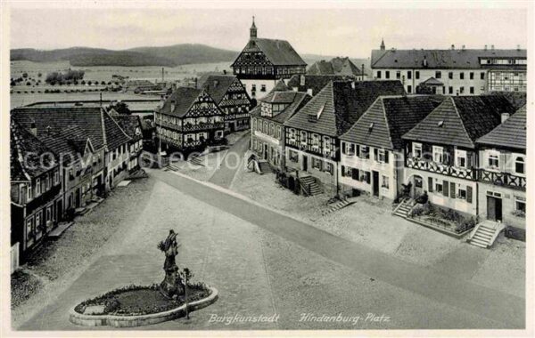 Burgkunstadt Hindenburg Platz Brunnen Fachwerk