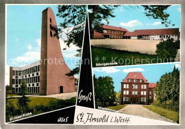 St Arnold Sankt Josef Kirche Schulgebaeude Missionshaus