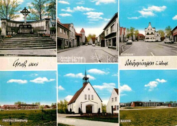 Schoeppingen Ehrenmal Kirchen Rathaus Kasino