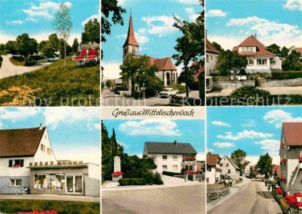 Mitteleschenbach Kirche Ortsansichten