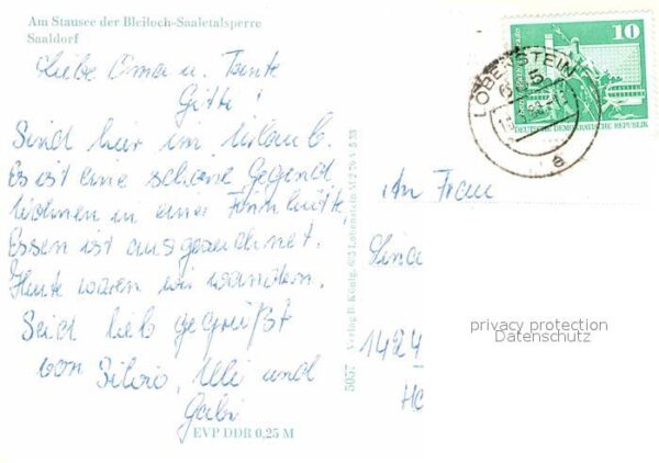 Saaldorf Bad Lobenstein Fliegeraufnahme Stausee Bleiloch Saaletalsperre – Bild 2