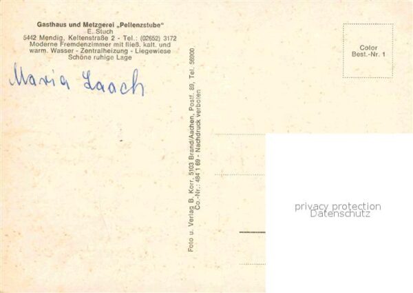 Mendig Eifel Kirche Gasthaus Metzgerei Pellenzstube – Bild 2