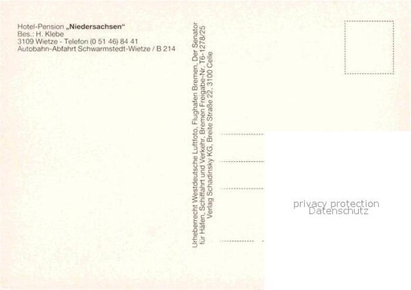 Wietze Celle Fliegeraufnahme Gasthaus Pension Niedersachsen – Bild 2