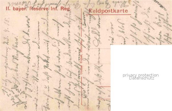Regiment Bayern 002 Infanterie Reserve Infanterie regiment Schuetzengraben Solda – Bild 2