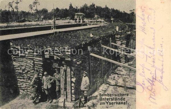Militaria Sch?tzengraben bombensichere Unterst?nde am Yserkanal WK1