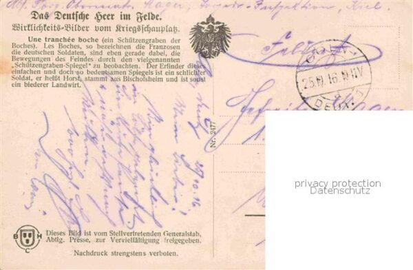 Militaria Sch?tzengraben une tranchee boche Schuetzengraben der Boches WK1 – Bild 2