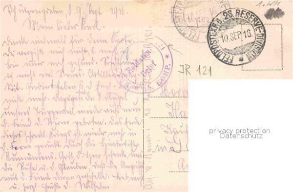 121 Regiment IR 121 Infanterie Ludwigsburg zerstoerte Gebaeude Kirche – Bild 2