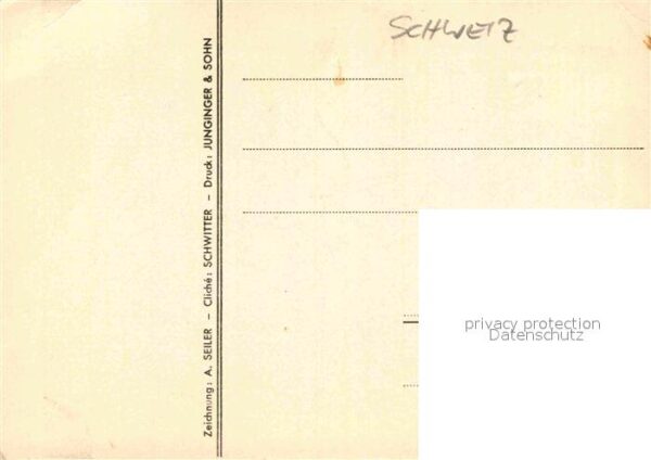 Militaria Schweiz WK1 Regimentskarte Fues.Bat.54 Zeichnung A.Seiler – Bild 2