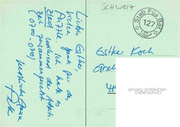 Militaria Schweiz Regimentskarte EK85 Fues Bat 127 Muenchenstein – Bild 2