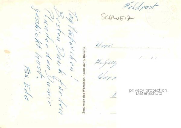 Militaria Schweiz Granatenwerfer 6 Division zugunsten des Wehrsports- fonds – Bild 2