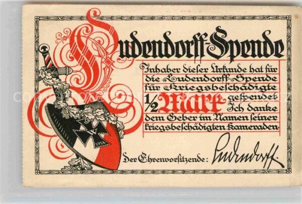 Militaria WK1 Stempel Koenigl.Preuss. Militaer Bauamt. Frankfurt 
spende Kriegs