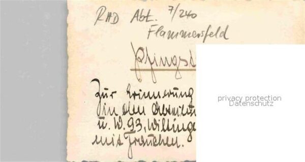 Militaria WK2 Abt. 7/240 Flammersfeld Paarfoto – Bild 2