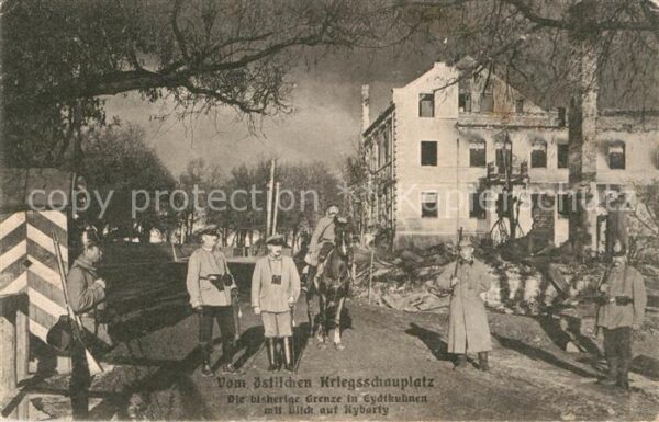 Eydtkuhnen Ostpreussen Russia oestlichen Kriegsschauplatz bisherige Grenze Kybar