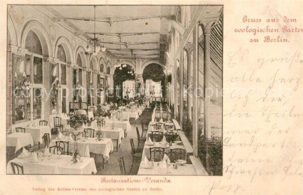 Berlin Zoologische Gaten Restaurant Veranda