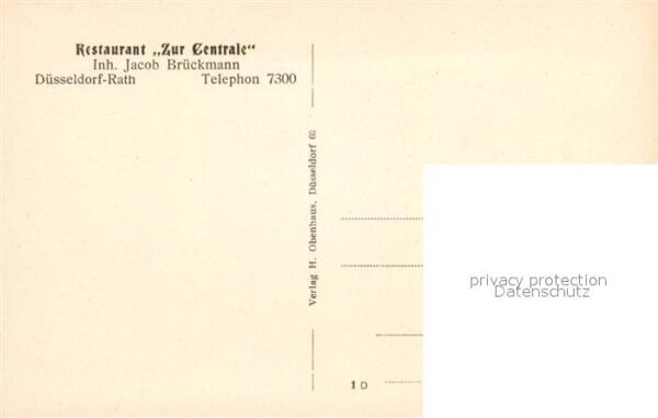Rath Duesseldorf Restaurant Zur Centrale – Bild 2