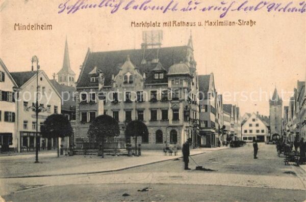 Mindelheim Marktplatz Rathaus Maximilian-Strasse