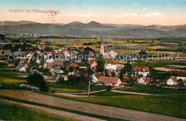 Arnsdorf Riesengebirge Ortsansicht