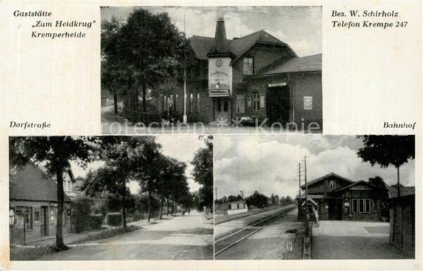 Kremperheide Gaststaette Zum Heidkrug Dorfstrasse Bahnhof