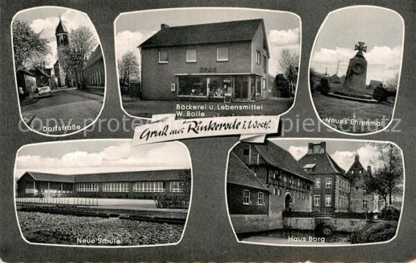 Rinkerode Haus Borg Neues Ehrenmal Baeckerei W. Bolle