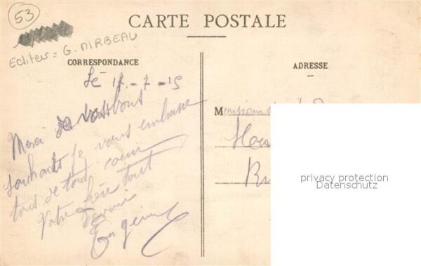 Militaria WK1 Frankreich Ruine Kuenstlerkarte – Bild 2