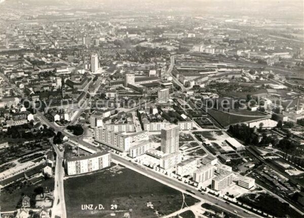 Linz Donau Fliegeraufnahme