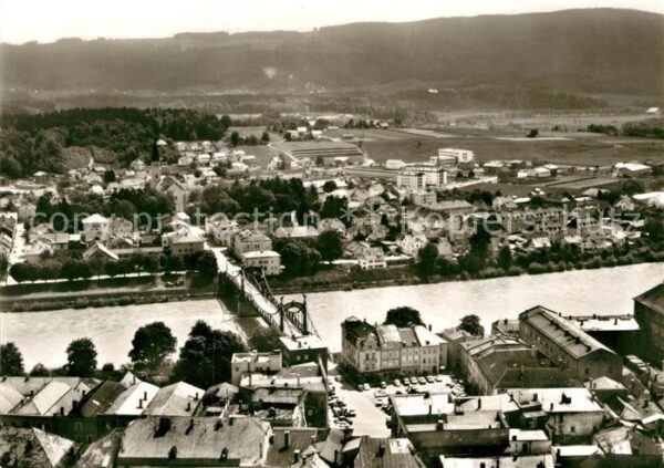 Laufen Salzach Fliegeraufnahme