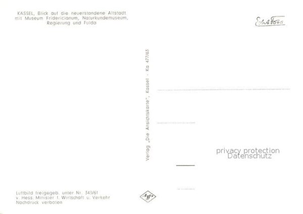 Kassel Fliegeraufnahme Museum Friedericianum REgierung Fulda – Bild 2