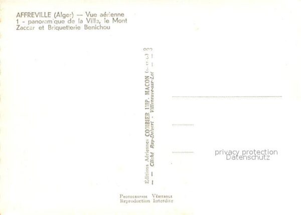 Affreville Alger Fliegeraufnahme Mont Zaccar Briquetlerie Benichou – Bild 2