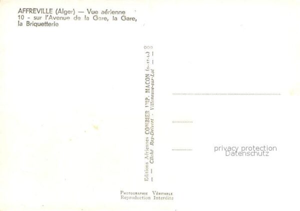 Affreville Alger Fliegeraufnahme Avenue Gare Briquetterie – Bild 2