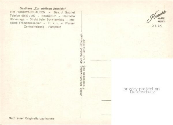 Hochwaldhausen Ilbeshausen Gasthaus Zur schoenene Aussicht – Bild 2