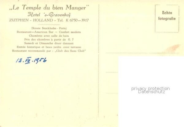 Zutphen Le Temple du bien Manger Hotel S Gravenhof – Bild 2