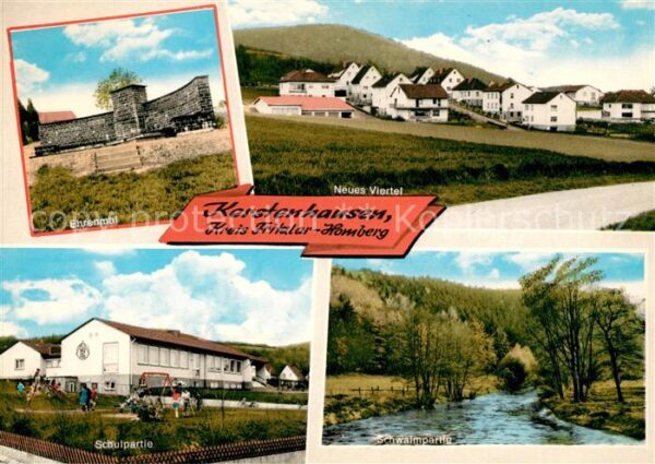 Kerstenhausen Hessen Ehrenmal Neues Viertel Schule Schwalm