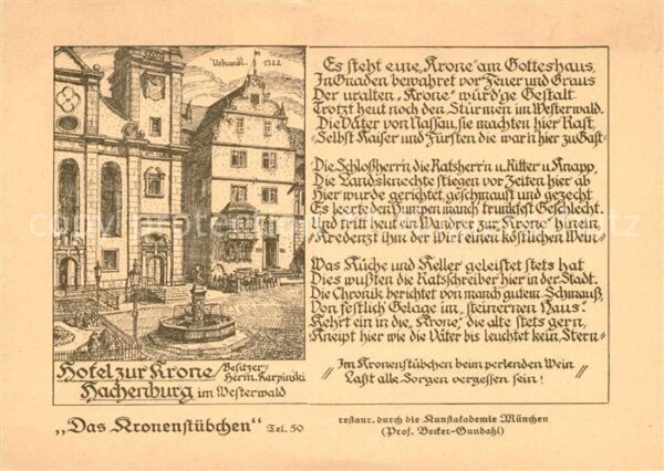 Hachenburg Westerwald Hotel zur Krone