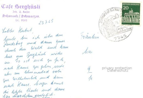 Schonach Schwarzwald Cafe Berghuesli – Bild 2