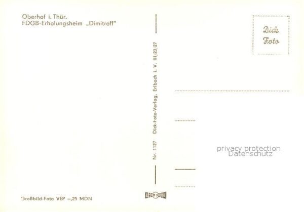 Oberhof Thueringen Erholungsheim Dimitroff – Bild 2
