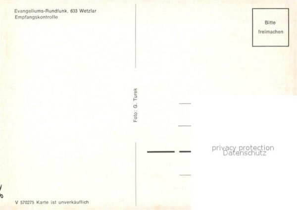 Wetzlar Evangeliums-Rundfunk Empfangskontrolle – Bild 2