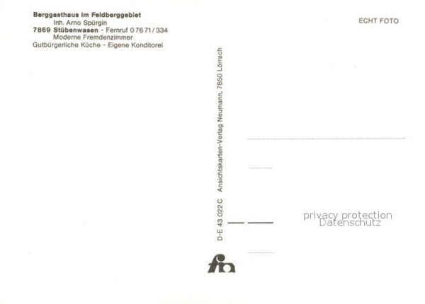 Stuebenwasen Todtnauberg Berggasthaus Feldberg – Bild 2