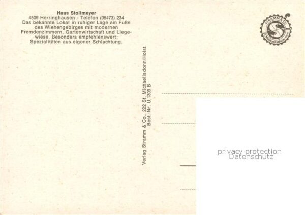 Herringhausen Bohmte Gaststaette H. Stollmeyer – Bild 2
