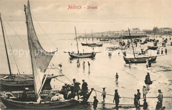 Ahlbeck Ostseebad Strandleben Segelboote