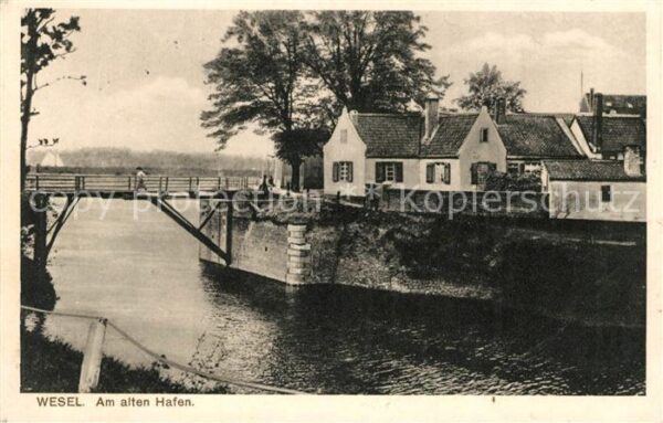 Wesel Rhein am alten Hafen